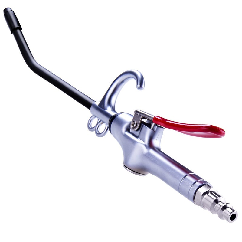 JASTIND High Volume Air Blow Gun Alluminum Rubber Guard Air Flow Nozzle,Industrial Household Air Blower Gun,Pneumatic Air Compressor Accessories Dust Cleaning Tool - Image 1